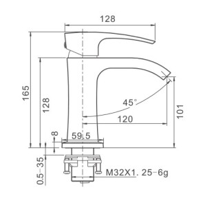 Змішувач для умивальника Gappo G1007-3 №4