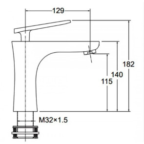 Змішувач для умивальника Gappo G1003-8 №2