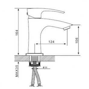 Смеситель для умывальника Gappo Jacob G1007-1 №4