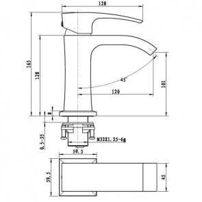 Смеситель для умывальника Gappo Jacob G1007-7 №3