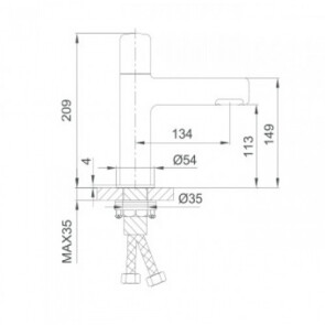 Змішувач для умивальника Gappo G1052-86 чорний №2