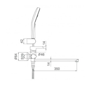 Смеситель для ванны GAPPO G2203-8 №2