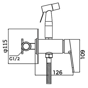 Змішувач з гігієнічним душем Gappo G7299-30 №2