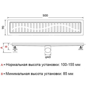 Душевой трап из нержавеющей стали GAPPO G85007-3 №2