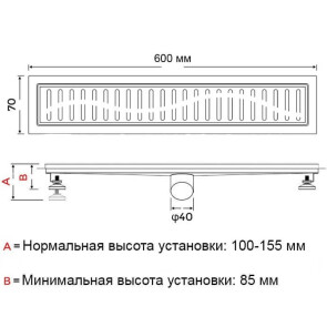 Душевой трап из нержавеющей стали GAPPO G86007-3 №2