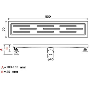 Душовий трап лінійний Gappo G88007-1 №2