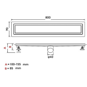 Душевой трап линейный Gappo G88007-4 №2