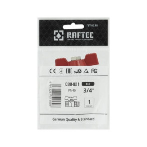 Кран шаровый Raftec RED PN40 ВН 3/4' CBB-021 №5