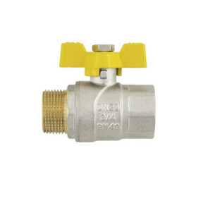 Кран кульовий Raftec YELLOW DN20 (3/4'') ВЗ метелик №2