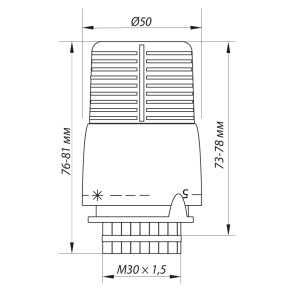 Термоголовка з виносним датчиком M30x1.5 KOER KR.1332 №3