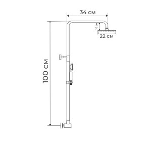 Душевая колонна (без смесителя) ZERIX DK-003 (ZX3095) №3