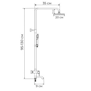 Душевая колонна со смесителем MIXXUS PREMIUM BARCELONA Chr-009-J (MI1669) №3