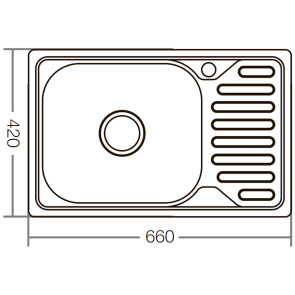 Мийка кухонна ZERIX Z6642-08-180D (decor) (ZX1601) №2