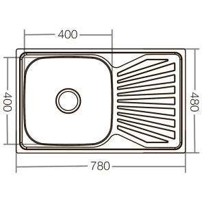 Мойка кухонная ZERIX Z7848-08-180D (decor) (ZX1605) №2