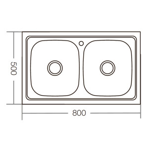 Мийка кухонна ZERIX Z8050D-08-180E (satin) (ZM0569) №4