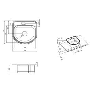 Мойка для кухни 4749 Micro Decor 0,8 мм Lidz №2