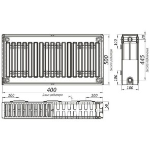 Радіатор сталевий панельний OPTIMUM 22 бок 500x400 №6