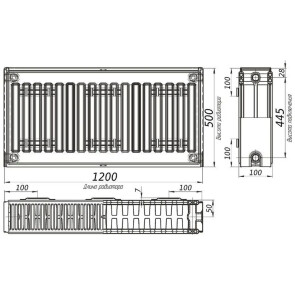 Радиатор стальной панельный OPTIMUM 22 сторона 500x1200 №6