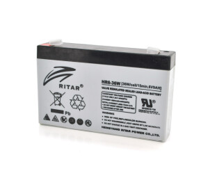 Акумуляторна батарея AGM RITAR HR6-36W, Gray Case, 6V 9.0Ah ( 151 х 34 х 94 (100 ) 1.35kg Q10 №1