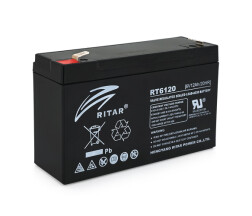 Акумуляторна батарея AGM RITAR RT6120A, Black Case, 6V 12Ah ( 150 х 50 х 93 (99) ) Q10