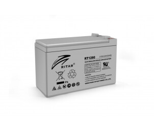 Акумуляторна батарея AGM RITAR RT1280, Gray Case, 12V 8.0Ah ( 151 х 65 х 94 (100) ) Q10 №1