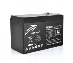 Акумуляторна батарея AGM RITAR RT1290B, Black Case, 12V 9.0Ah ( 151 х 65 х 94 (100) ) Q10