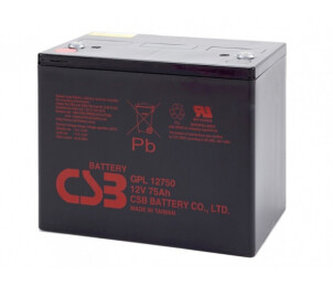 Аккумуляторная батарея CSB GPL12750, 12V 75Ah (261х168х215мм) №1