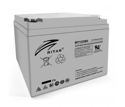 Акумуляторна батарея AGM RITAR RT12280, Gray Case, 12V 28Ah ( 166 х178 х125 ) Q2