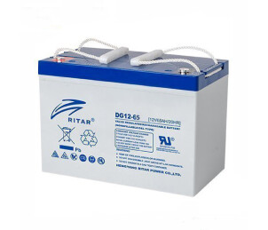 Акумуляторна батарея GEL RITAR DG12-65, Gray Case, 12V 65Ah ( 350 х 167 х 182 ) Q1/48 №1