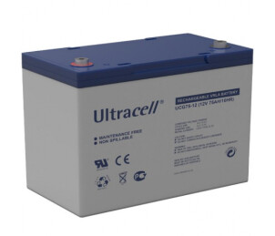 Акумуляторна батарея Ultracell UCG75-12 GEL 12V 75 Ah (259 x 168 x 214) White Q1/67 №1