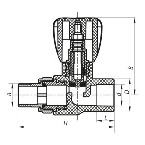 Вентиль радіаторний прямий PPR 20x1/2 (KOER K0165.PRO) (KP0213) №2