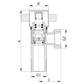 Кран для підключення сантехприладів KOER 1/2x1/2 (KR.517) №2