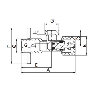 Кран для подключения сантехприборов EUROPRODUCT EP.3001 1/2x3/4 №2