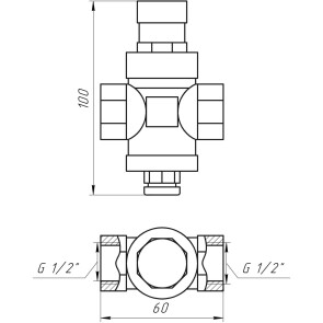 Редуктор під манометр ITAP 1/2" 361 №4