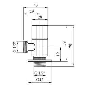 Кран приладний для підключення Karro 1/2"х1/2" KR-3126 New №2