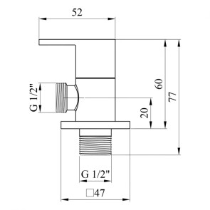 Кран приборный для подключения Karro 1/2 "х1/2" KR-3124 New №2