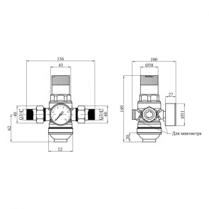 Фільтр грубої очистки з редуктором тиску Karro Mini 3/4" KR-8700 №2