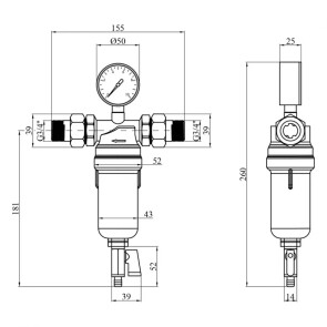 Фільтр самоочисний Karro 3/4" KR-88044 прозорий, в коробці №2