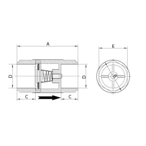 Клапан зворотний KOER K0252.PRO - 25 PPR (KP2611) №2