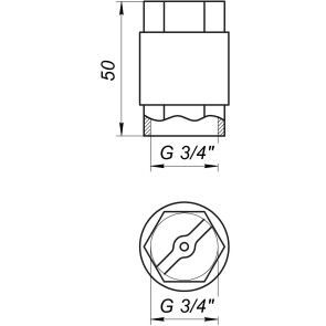 Клапан зворотного ходу води Q PROFESSIONAL 3/4″ QP100 №3