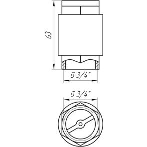 Клапан обратного хода воды SELBA 3/4″ SL1541 №5