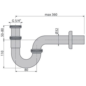 Сифон для біде Alcaplast A45E №2