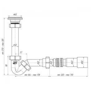 Сифон для біде Ani Plast ВD 1016 №2