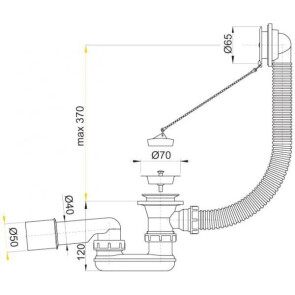 Сифон для ванни Alcaplast A501 №3