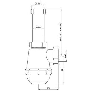 Сифон для мийки Ani Plast А 01 20 №2