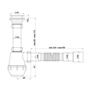 Сифон для мойки Ani Plast С 01 15 №3