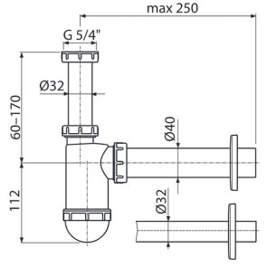 Сифон для умивальника Alcaplast A430 №2