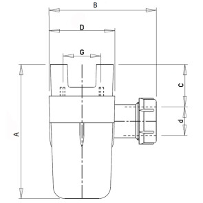 Сифон для групи безпеки Roho R2200-100 - 25x32 (універсальний) №3