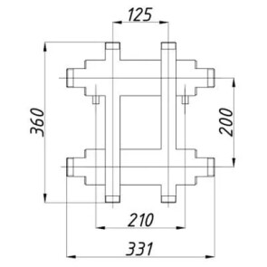 Коллектор стальной Termojet с комплектом креплений выходы вверх и вниз К22ВН.125(200)(с изоляцией) №2