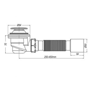 Сифон для душового піддону SantehPlast 230 №2